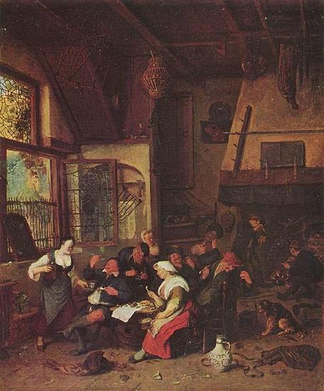 Cornelis Dusart Tavern Scene